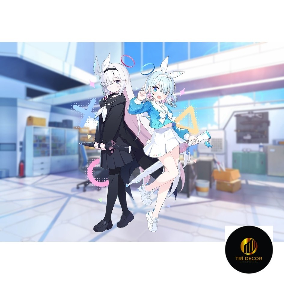 Mô hình Standee Arona & Plana Lưu Trữ Xanh (Blue Archive) Chủ đề Original