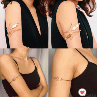 CACTU New Arm Chain Punk Geometric Shape Bracelet Exaggeration Retro Alloy Popular Accessories Hollow Out