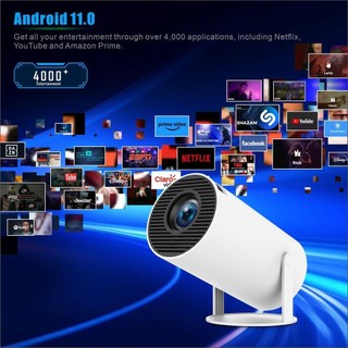 Máy chiếu mini phòng ngủ tại nhà lcd hy300 3d bluetooth full hd android 11.0 độ sáng 8000 lumens