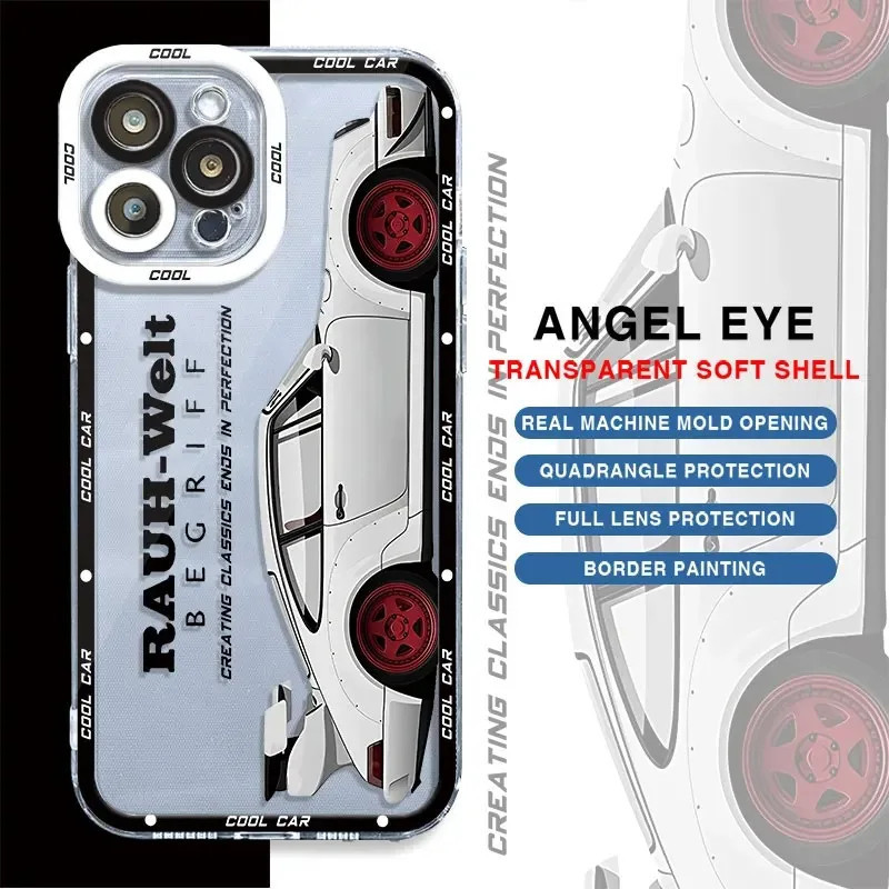 Ốp lưng iPhone Cạnh Vuông Samsung Xiaomi Oppo JDM Car Rauh Welt Begriff RWB Sports Cars