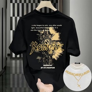 100% Cotton Mùa Hè 2024 Mới Nam Mỹ Retro Thời Trang In Hình Tay Ngắn Cổ Tròn Tee Rời Giải Trí Phong Cách In Chữ Áo Cho Nam S-5XL Đen / Trắng