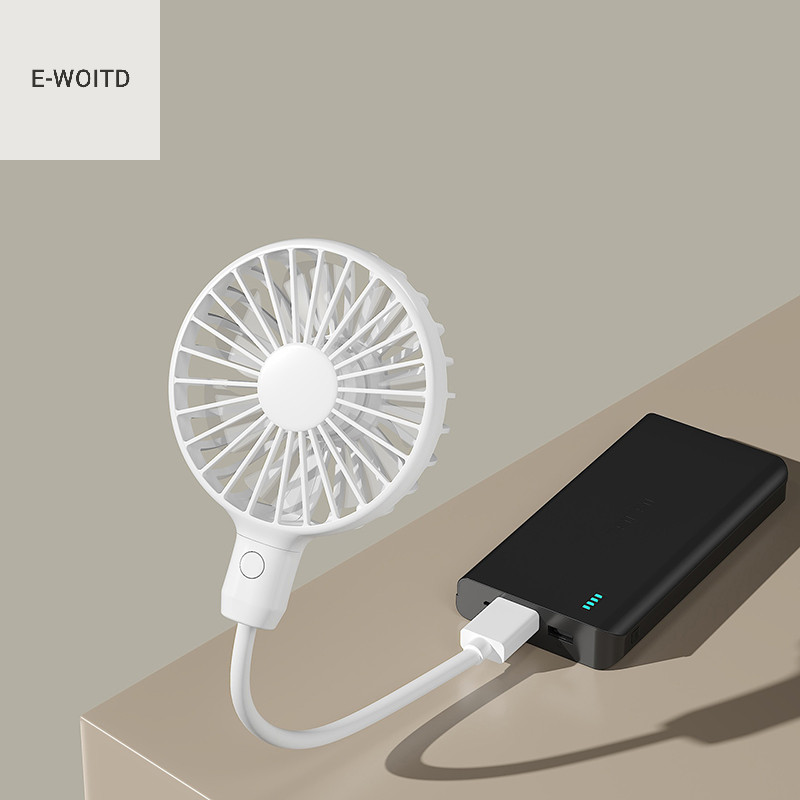 E-woitd Mùa Hè Ngoài Trời Và Du Lịch USB Sạc Quạt Cầm Tay Làm Mát Im Lặng Không Dây Mini Chơi Cắm Quạt HNVN
