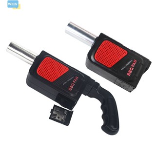 < Welv > Quạt BBQ Mini Máy thổi khí có tay cầm Cắm trại ngoài trời Dã ngoại Nướng than Thịt nướng