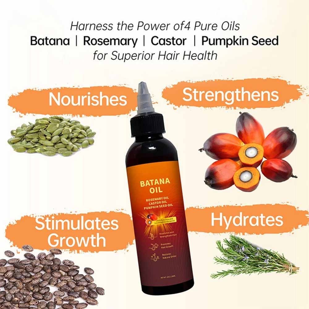 Batana Hair Oil Prevent hair loss and promote hair growth Rosemary oil