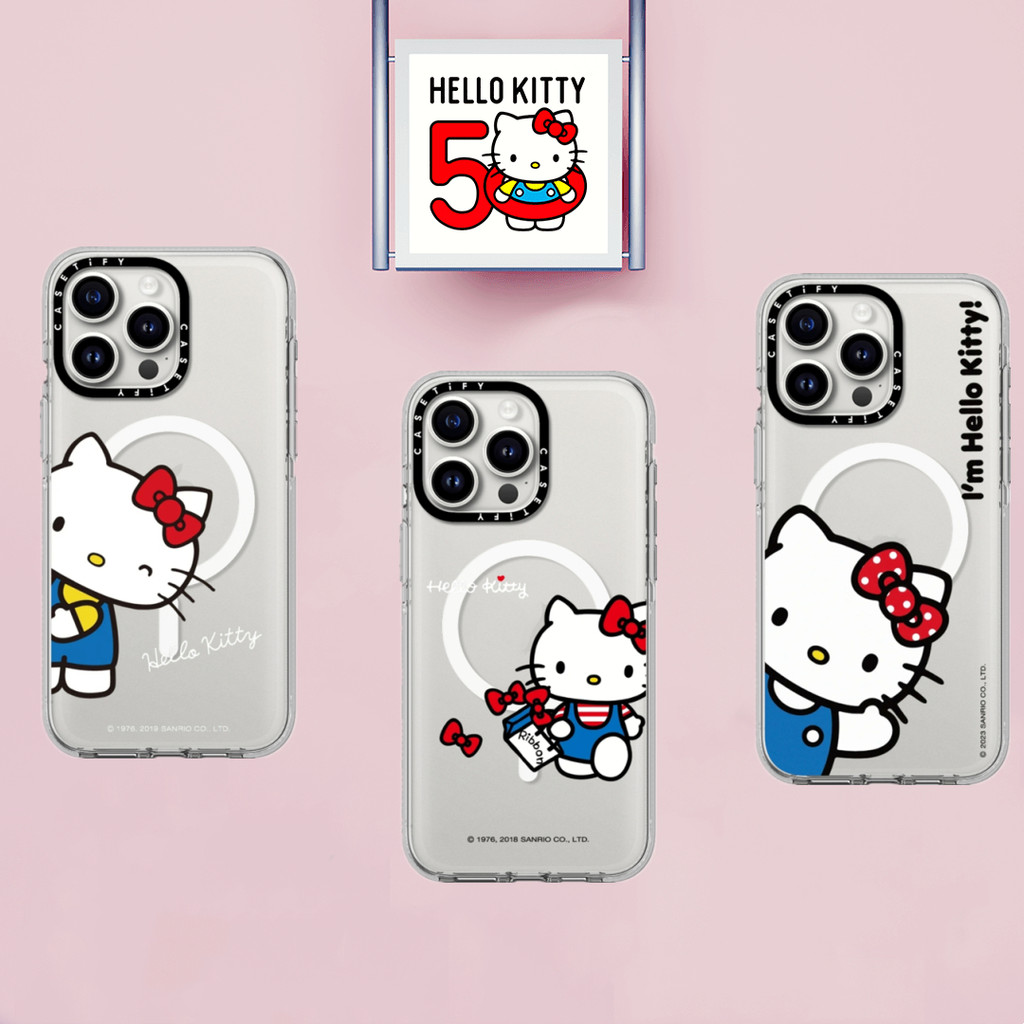 Casetify Mua Sắm Hello Kitty Ốp lưng iPhone 16 16Pro 11 12 13 14 15 Plus Pro Max Từ Tính Cứng Trong 