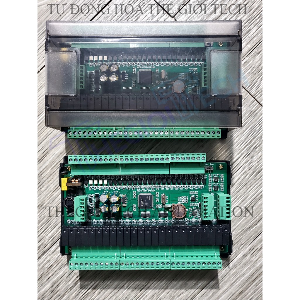 Board Mạch Lập Trình PLC KW FX3U-14/20/30/48/MR/MT relay transistor MD8 6AD/2DA 0-10V, 2 RS485, RTC,