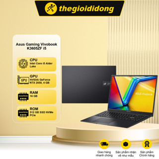 Laptop Asus Gaming Vivobook K3605ZF i5 12500H/16GB/512GB/4GB RTX2050/Win11 (RP745W)