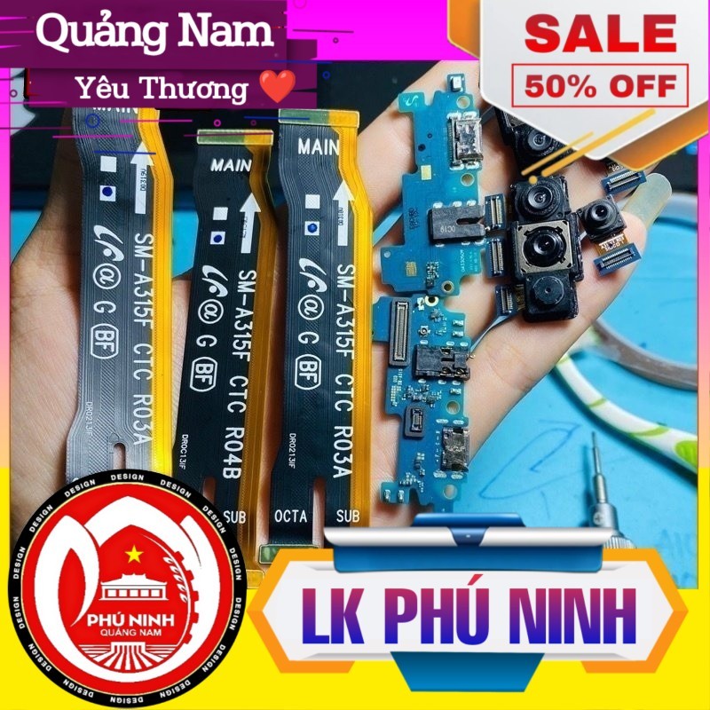 LINH KIỆN Samsung A31 A315F | cáp nối main,main sạc,camera trước,camera sau rin bóc máy,linh kiện A3