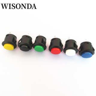 R13-507 công tắc nút nhấn tạm thời 16mm tròn r13-507 16mm công tắc nút nhấn tự đặt lại ac 6a / 125v 3a / 250v công tắc tròn