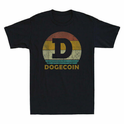 Vintage Dogecoin Miner Dogecoin Áo Sơ Mi Áo Chó Đến Mặt Trăng Tay Ngắn Tee