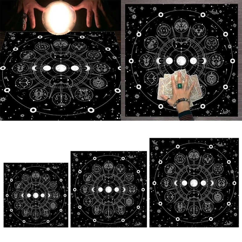 Mon Tarots Table Altar Vải Board Game Thảm Bói Toán Khăn Trải Bàn Altar