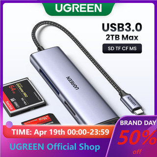 Đầu đọc thẻ nhớ UGREEN SD 4.0 312MB/s USB-C 3.0 sang SD MicroSD TF thích hợp cho laptop/điện thoại/Macbook/Windows/MacOS