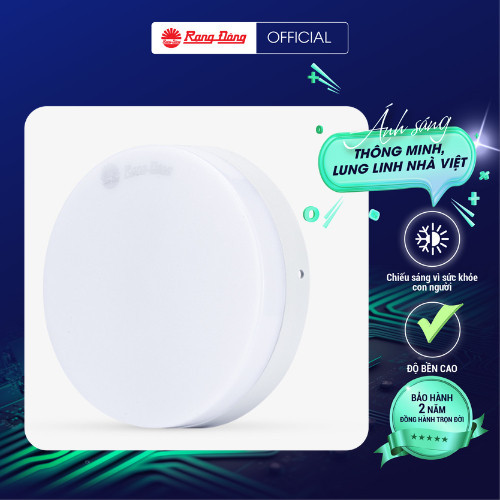 Đèn LED ốp trần tròn Rạng Đông model LN12 đế nhôm