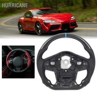 Hurricane vô lăng bằng sợi carbon da đục lỗ khâu màu xanh cho gr supra a90 j29 2020 đến 2024