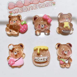 gấu pha lê sticker dép crocs charm crocs jibbitz để trang trí dép chữ h crocs dép lê dép tổ ong