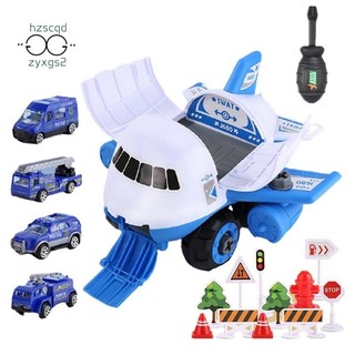 Mô phỏng Quà tặng trẻ em Lắp ráp đồ chơi máy bay với xe tải Mini