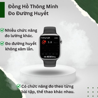  Đồng Hồ Thông Minh Đo Đường Huyết Điện Tâm Đồ Huyết Áp Oxy Máu Nhịp Tim Theo Dõi Sức Khỏe 