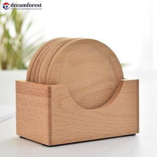 Dreamforest 1 Cái / bộ Gỗ Sồi Coaster Placemats Gỗ Coaster Hình Tròn Cách Nhiệt Cốc Thảm Cà Phê Trà Miếng Lót T4W8