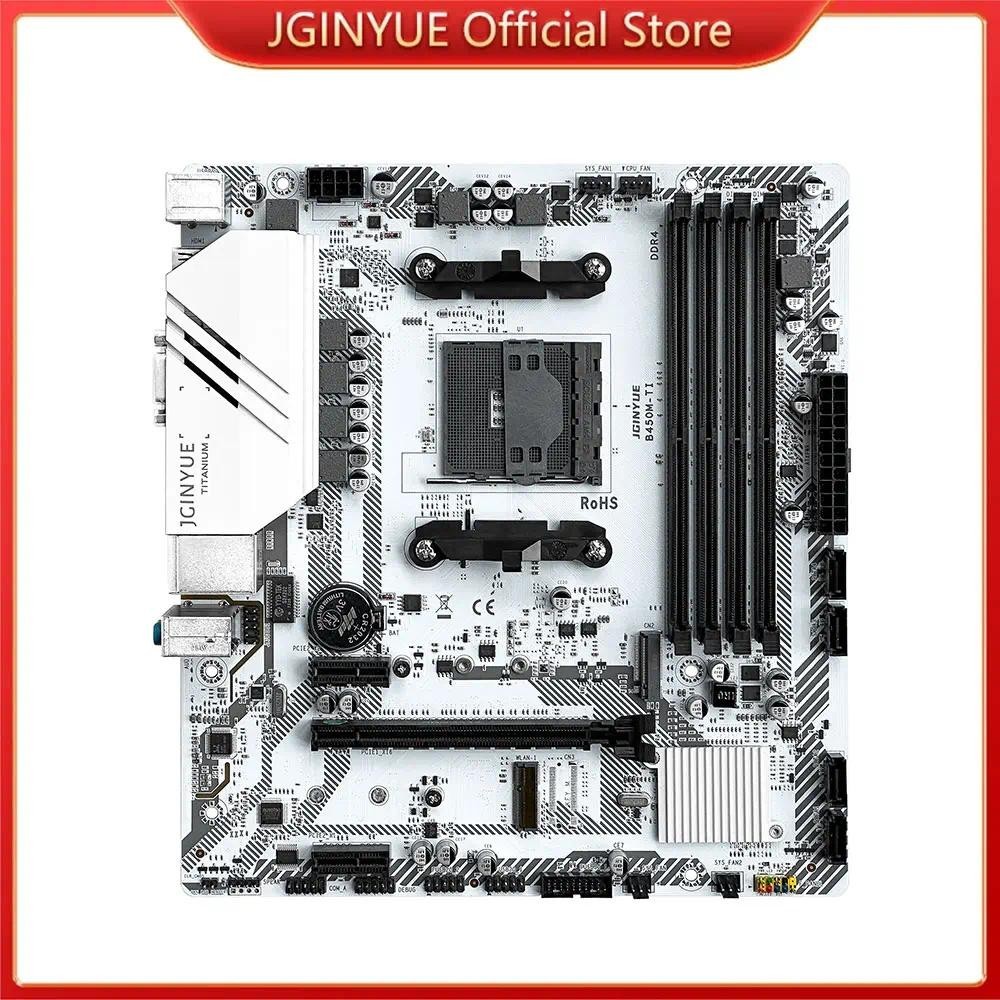Bo mạch chủ JGINYUE B450 AM4 hỗ trợ bộ xử lý CPU AMD Ryzen R3 R5 R7 1 / 2 / 3 / 4 / 5th DDR4 RAM bộ 