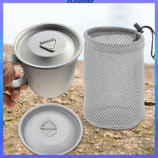 Nắp cốc titan Di động tròn chịu nhiệt siêu nhẹ Nắp cốc cà phê và