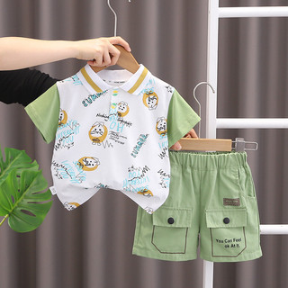 Bộ Quần Áo Bé Trai Mùa Hè 2024 Trẻ Em Áo Polo Quần Short 2 Bộ Đồ Thể Thao Cho Bé Tracksuits Trang Phục