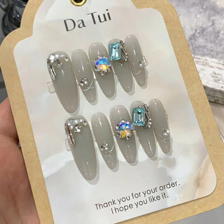 Đùi Tóc Thô  Handmade Đeo Móng Tay Dài Trắng Và Màu Mềm Mại Có Thể Tháo Rời Móng Tay Giả Bán Buôn