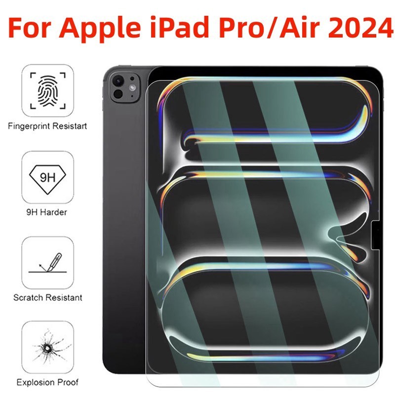 Kính Cường Lực Cho Apple iPad Pro 11 2024 Pro 13 iPad Air 2024 Full Cover Bảo Vệ Màn Hình Cho iPad A