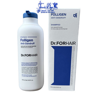 Gội giảm gàu ngứa sạch làm sâu da đầu và hỗ trợ mọc tóc Dr.FORHAIR Folligen Anti-Dandruff Shampoo 500ml - TN