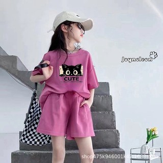 Joyncleon Nổ Trẻ Em Phong Cách Nước Ngoài Giải Trí Thể Thao Hai Bộ Mùa Hè Bé Trai Và Bé Gái Mặc Hoạt Hình Mỏng Bộ Thời Trang