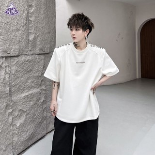 Áo thun nam VUNC xu hướng đường phố Mỹ thiết kế thích hợp phong cách hàng đầu dáng rộng giản dị phù hợp với tay ngắn cao cấp