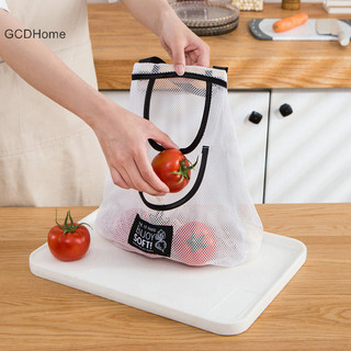 Gcdhome nhà bếp đa năng treo túi bảo quản thoáng khí polyester lưới túi rau củ quả phụ kiện nhà bếp hot