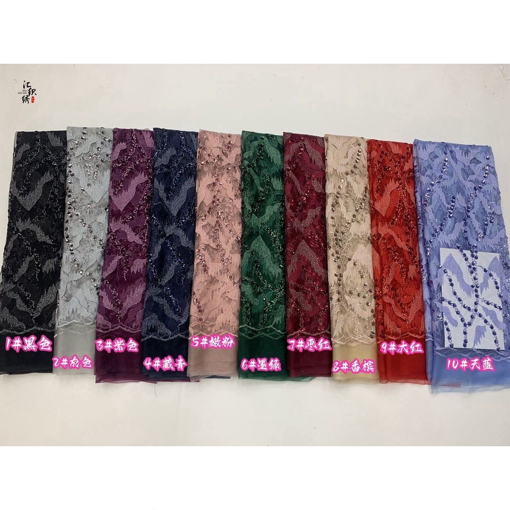 Lưới Sequin Thêu Không Đều Núi Sequin Thêu Vải Đầm Túi Vải Vải