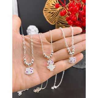 Dây chuyền bạc bé gái hình mèo Kitty - Bạc ta 950