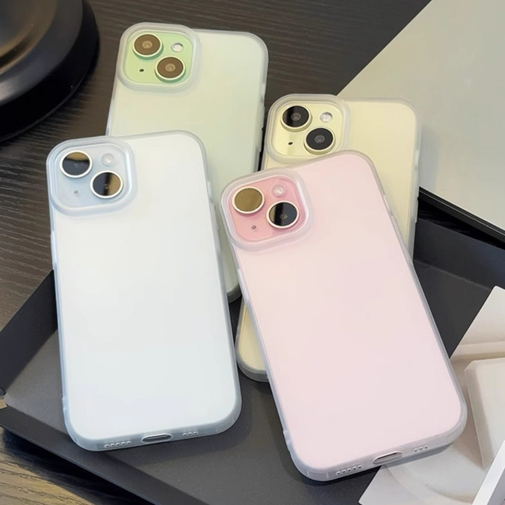 Ốp điện thoại TPU mềm siêu mỏng mờ cho IPhone 13 15 12 16 17 Pro Max 14 Plus 17 Air 12 Vỏ mờ