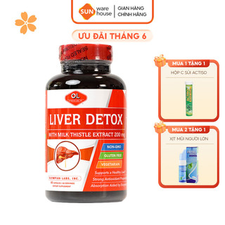 Viên Uống Bổ Gan OLYMPIAN LABS Liver Detox Cho Lá Gan Khoẻ Mạnh 60 Viên