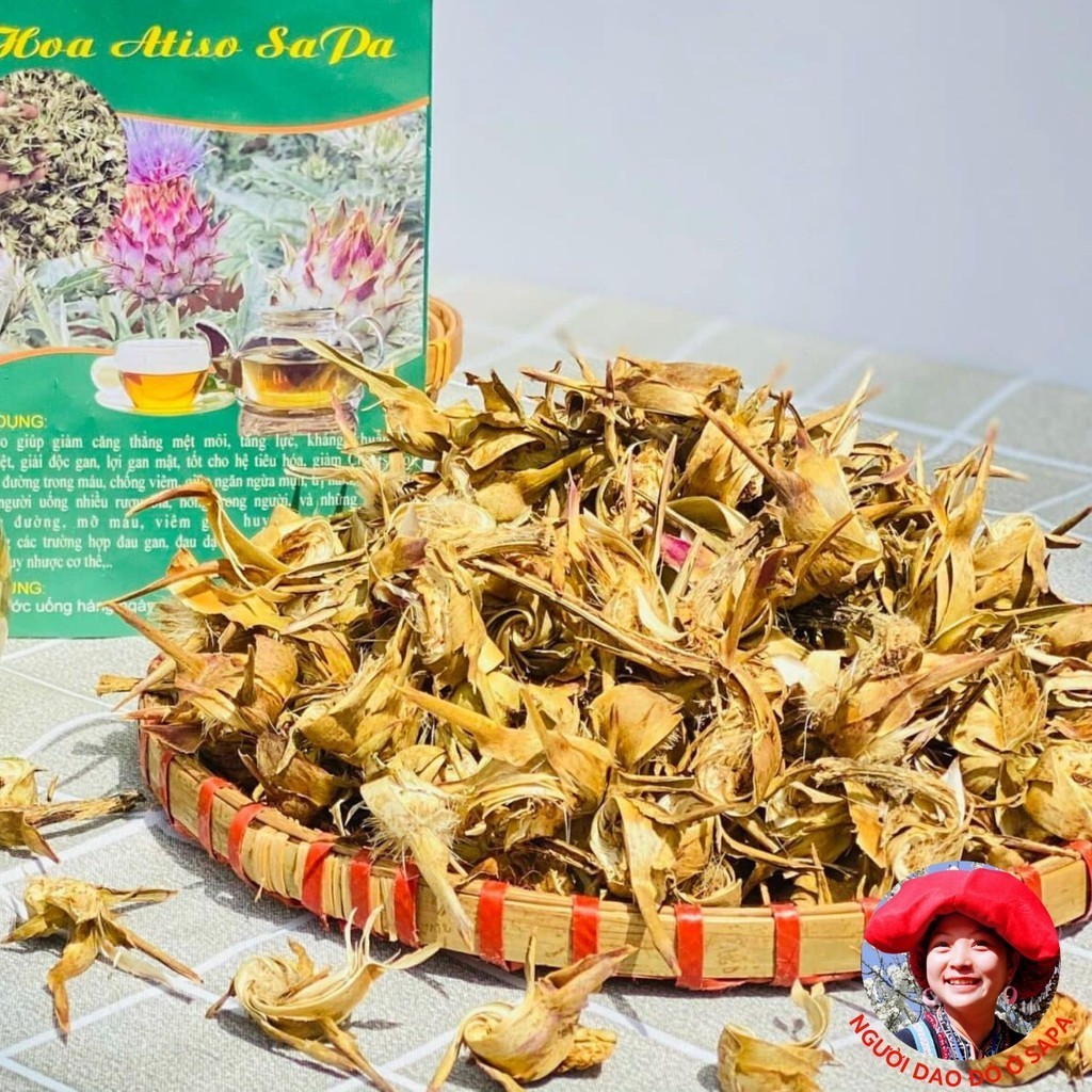 Hoa Atiso xanh Sa Pa sấy khô loại 1 (Búp xanh, hàng sạch, đẹp), bông actiso Sapa, Đà Lạt giúp tăng c