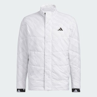 Adidas đánh gôn áo khoác phao dài tay khóa kéo graphic nam trắng hy0980