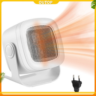 Máy sưởi quạt di động OUTOP 800w 45db Tiếng ồn thấp Máy sưởi điện góc rộng 90 độ cho phòng ngủ Phòng khách Văn phòng
