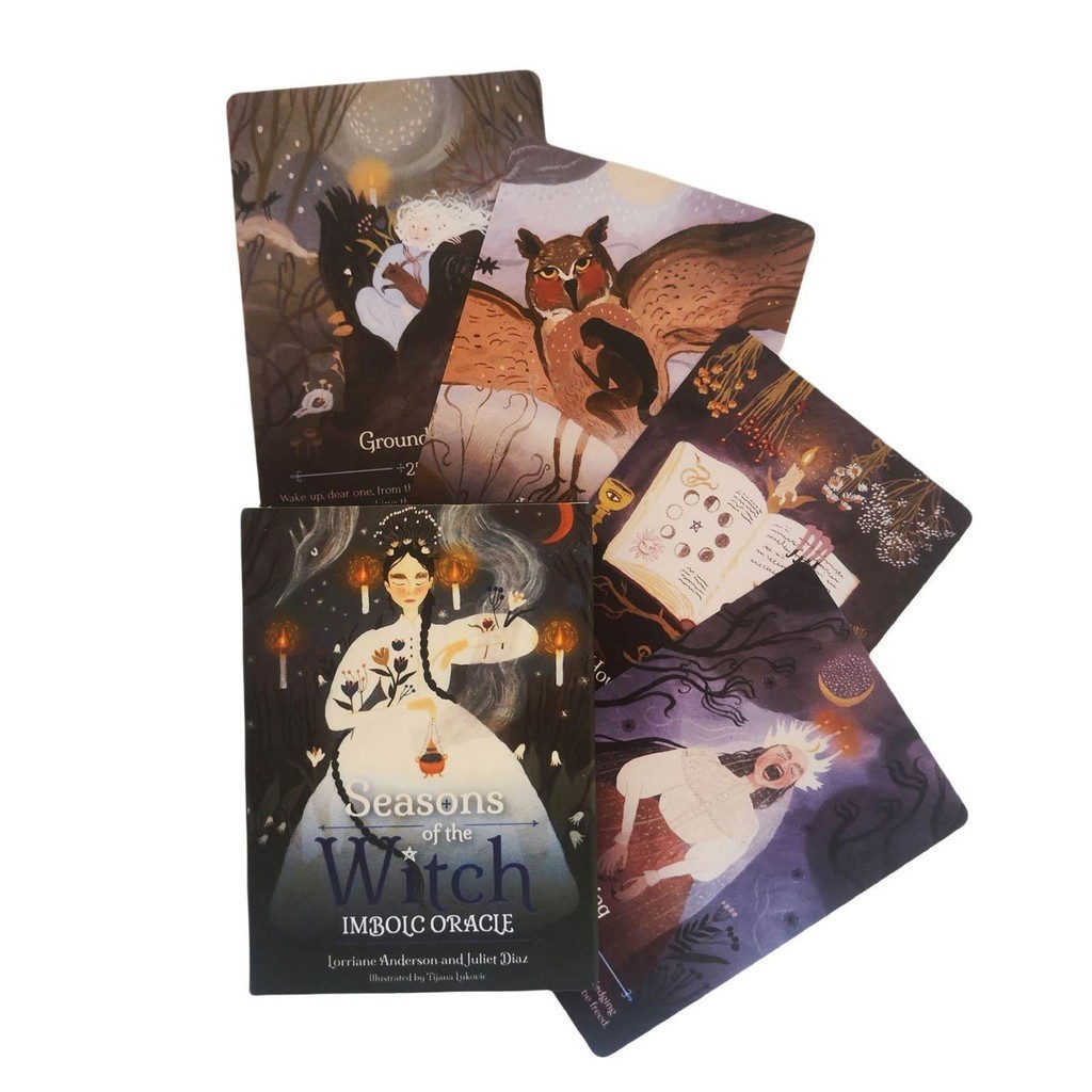 Seasons of The Witch Imbolc Oracle Witch Tarot 44 chiếc Phiên bản tiếng Anh có thể tái sử dụng Tarot
