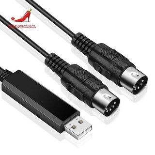 Usb midi cáp chuyển đổi giao diện usb sang in-out dây midi hoạt động cho pc laptop sang piano bàn phím trong music studio 6.5ft