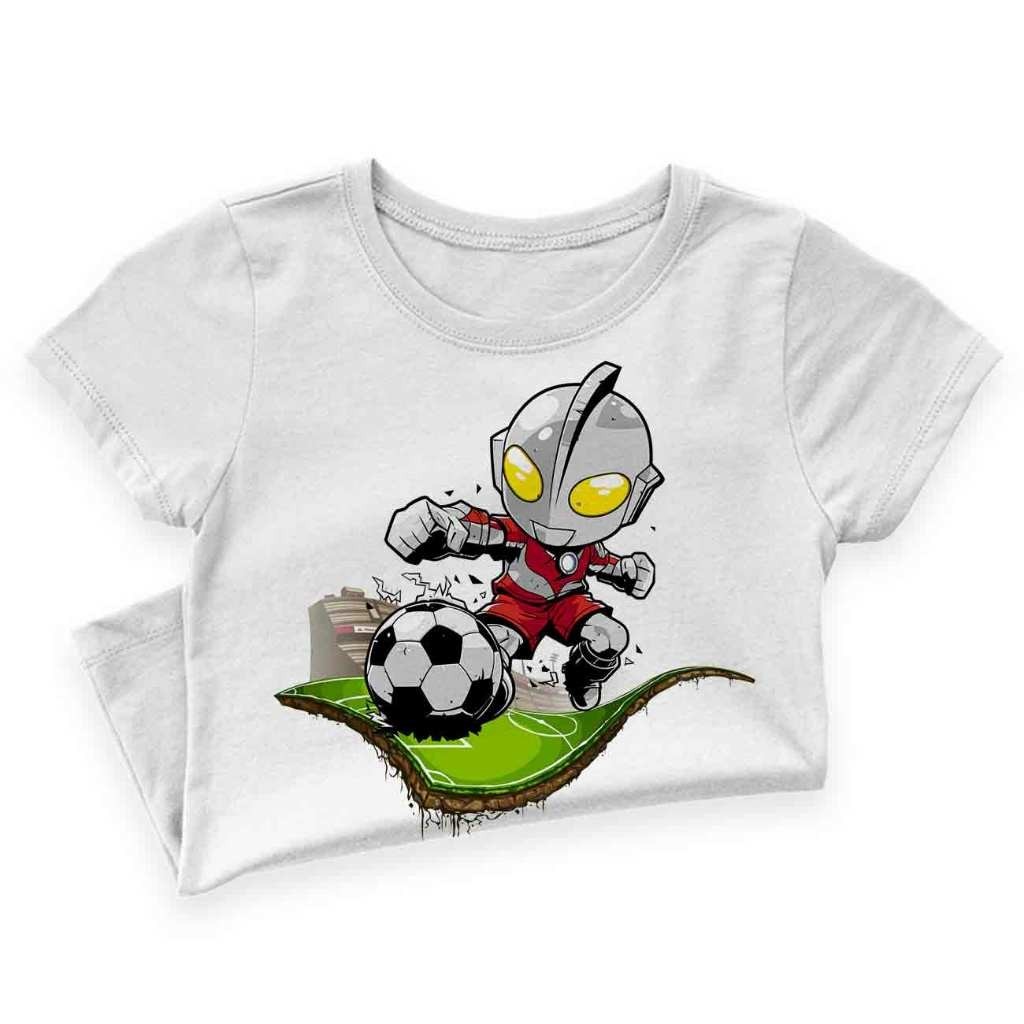 2024 Euro Youth Football Ultraman Unisex Áo thun trẻ em Áo sơ mi Anime Kemeja Style Kameja