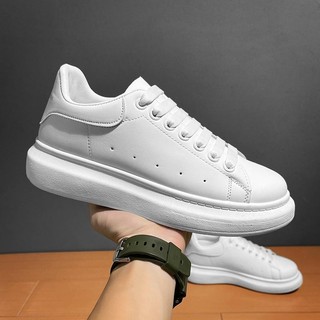Giày thể thao thời trang, đế dày, thoáng khí, chạy bộ ngoài trời, unisex, màu trắng