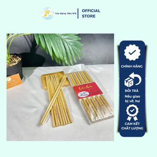 Đũa gỗ tre liên sơn, bộ 10 đôi đũa, đũa gấp thức ăn thân thiện môi trường, không trơn khi gấp mta-mart2