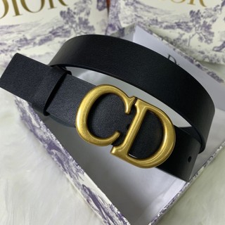 DIOR Belt Female Online Influencer Same Style Black Fashion All-Match Jeans Thin Belt Genuine Leather Made Korean BeltinsWind