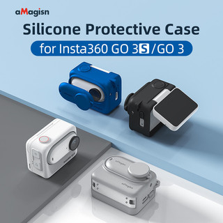 Amagicsn cho Insta360 GO 3S / GO 3 Vỏ bảo vệ silicon phụ kiện bảo vệ camera thể thao