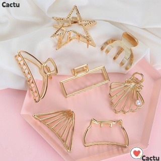 Kẹp càng cua kim loại nhiều kiểu dáng trang trí tóc phong cách Vintage