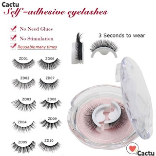 1 Cặp Lông Mi Giả 3D Dày Tự Dính Có Thể Tái Sử Dụng Cho Nữ