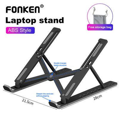 Fonken Có Thể Gập Lại Laptop Đứng Có Thể Điều Chỉnh Di Động Giá Đỡ Máy Tính Xách Tay Đế Hỗ Trợ ABS Giá Đỡ Cho Mcbook Air Pro Phụ Kiện