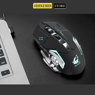 Chuột không dây chuyên game pin sạc Free Wolf X8 Led 7 màu (Màu Đen)