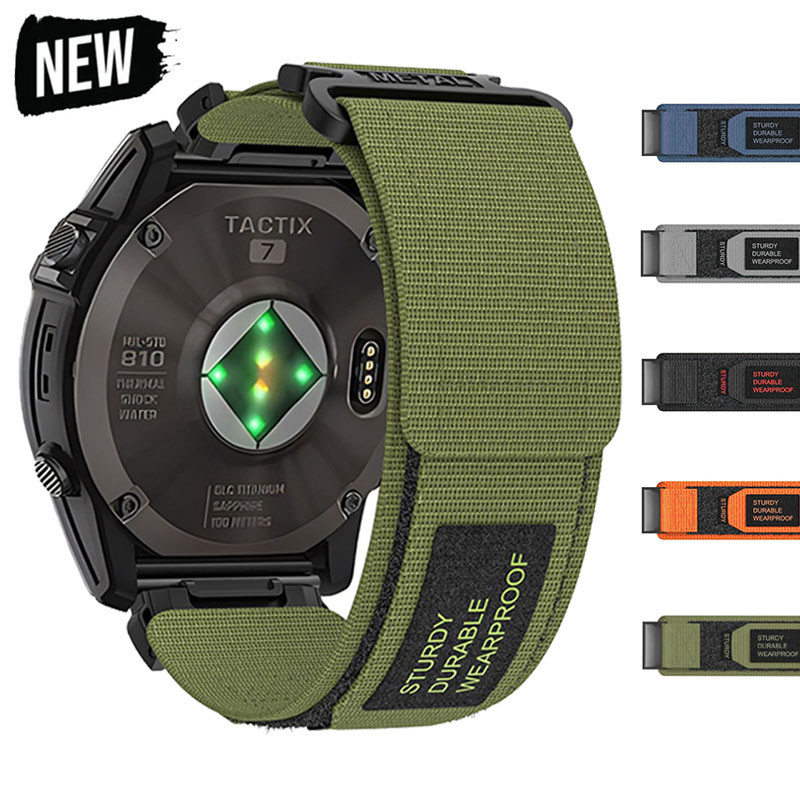 Dây đeo đồng hồ Nylon phù hợp nhanh 22MM 26MM Tương thích cho Garmin Fenix 7X / 7X Pro / 6X / 6X Pro